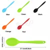 Silicone Mini Salad Spoons Cream Stirring Soup Spoon Hotel Banquet Party Cake Dessert Scoops Kitchen Baking Tableware Scoop BH6659 WLY