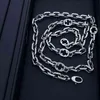 2023 Designer New jewelry silver old letter interlocking Necklace hollowed out personality trend ins Unisex