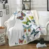 Blankets Warm Winter Throw Blanket Butterfly Flower Super Soft Sherpa Fleece Plush Bedspread Cover For Children Audlt Beds Sofa Couch Car