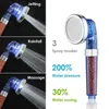 Three Modes Bath Shower Nozzle Adjustable Jet Nozzle High Pressure Water Saving Bathroom Negative Ion Filter Inventory Wholesale