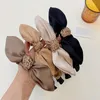 2022 New Fashion Women Headband Pleated Big Bow Knot Hairband Fresh Color Turban Girls Hair Accessories Headwear