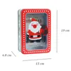 Stobag Jaar Gift Verpakking Tin Doos Merry Christmas Santa Claus Sneeuwmannen met Clear Window Party Event Candy Cookies Gunsten 220420