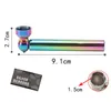 カラフルな金属ポータブルタバコ喫煙パイプドライハーブタバコフィルタースモークパイプハンドメイドハンドホルダーアクセサリー