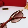 New C Sunglasses Women Designer Sunglasses for Mens Diamond Micro-paved cut Small Frame Oval Unique Gold Metal Wooden Shooting Bonnie Sun glass