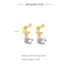 Stud Korea Fashion 925 Sterling Silver Earrings For Women Elegant Cute Pearl C-shape Brincos Fine Jewelry