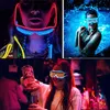 LED Luminöse Brille Neongläser hellgeleuert im Dunkeln für Festival Bar Geburtstagsfeier Cosplay Kostüme Dekor blinkt Licht 0815