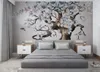Обои фрески роспись большие деревья пейзаж Фоны Стена Гостиная ТВ Фотографии на стене 3D и 5D Wallpanels Home Design спальня
