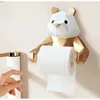 Harts Panda Figurin Roll Toalettvävnadshållare Box Wall Mounted Badrumspapper Dekoration 220624