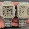 Design de luxe hip hop élégant personnalisé en acier inoxydable en acier inoxydable iced diamants Moisanit Watch K82782395249