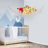 Macrame Toy Hammock narożnik wiszący siatka dla dzieci zabawek do przechowywania koszyków boho ścianki Organizator hamak kosmiczny Trójkąt trójkąt torba siatkowa