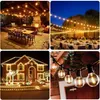 IP45 25ft fada corda luzes ao ar livre decoração de Natal luz 1W G40 LED Globo Bulbo Dimmable Pátio String Festa de Festa de Festa 220408