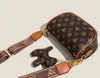 Женская сумка PU Кожаная винтажная фирменная подсказка ретро-мод