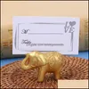 Other Wedding Favors Party Supplies Events 2021 Lucky Gold Elephant Place Card Holders Table Name Holder Clip Centerpiece Golden Themed