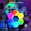 RGB Bluetooth LED Sechseck Licht Innenwandleuchte APP Fernbedienung Nachtlicht Computer Spielzimmer Schlafzimmer Nachttischdekoration 220504