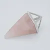 Pendentif Colliers Mode Reiki Chakra Carré Pyramide Cône Pilier Pendule Naturel Howlite Pierre Lapis Cristal Collier Européen J9520545