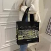 Shopping Bags Women Literature and Art Shoulder Canvas Bag Fashion Printing Student Simple Korean Casual Shopping Bag Large Capacity Tote Bag 220331