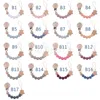 Silicone beaded pacify pacifier Holders Party Favor Beech Five pointed star Pacifier-Clip Silica gel Baby Pacifiers anti-falling chain T9I001942