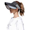 Visors Sports Female Summer Outdoor Sun Hat Stretchable Empty Top Visor Hats UV Large Brim HatVisors