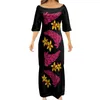 Arbetskl￤nningar mode charmiga kvinnor elegant klubb bodycon samoan puletasi polynesian 2 set