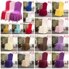 17 color Pleated Skirt Chair-Cover Party Decoration Wedding Banquet Chair Protector Slipcover Elastic Spandex Chairs Covers party Decorations T9I00665