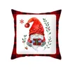 Coussin / Oreiller Décoratif Joyeux Noël Décor À La Maison Housse De Coussin Père Noël Elk Lettre De Voiture Rouge Imprimé Taie D'oreiller Plaid Festival DecorationsCus