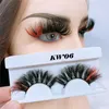 False Eyelashes Est 3D Mink Colorful 100% Lashes Mix Color Pink Blue Red White Fluffy Soft Cilias Vendor