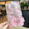 3st Baby Hair Accessories Stretchy Nylon Bow Girl Pannband Söt barn Princess Hair Band Infant Bowknot Headwear 470 E32203448