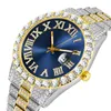 Wristwatches Iced Out Watch Men Full Diamond Mens Watches CZ Quartz Men's Waterproof Hip Hop Male Clock GiftWristwatches WristwatcheWris