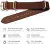 Watch Bands Leather Band - Larghezza cinturino militare monopezzo 18mm 20mm 22mm o 24mm Hele22