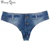 Exy Vintage Mini Jeans corti Bottino Carino Bikini Denim Abiti Club Party Bottom Donna W220322