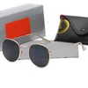 Designers Ray Sunglasses Brand Designer UV400 Eyewear Metal Gold Frame Sun Glasses Men Women Mirror Sunglasses with Box