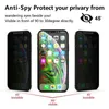 Anti Spy Privacy Tempered Glass Screen Protector för iPhone 14 13 12 11 Pro Max XR XS 7 8 Plus med detaljhandelspaketet GRATIS UPS FedEx DHL