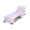 Summer Recliner Beach Chair Cover Microfiber Pool Chaise Lounge Chairs Handduk Täck Sun Solar Sunbathing Garden Hotel Side Pocket HY0447