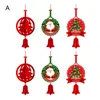クリスマスデコレーション6pcs魅力的な吊りペンダント追加雰囲気の生地漫画フェルトオーナメント装飾パーティーの装飾シュリストマス