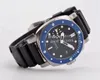 Blue Watches męski zegarek Ceramiczna ramka mężczyzn Automatyczny Cal.9000 Diver 300m Zanurzalny 1209 Sport vs Firenze Rubber Firenze VSF Factory Pam 42 mm Na ręce