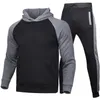 2022 Nieuwe Merk Designer Mannen Trainingspak 2 Stuks Mannen Print B S Winter Hooded Casual Sportswear Broek Sweatshirt Warm hooded O-hals