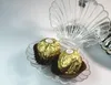 50 sztuk Wyczyść Shell Wedding Candy Box Favors Gift Wrap Ślubne Słodkie pudełka Boże Narodzenie