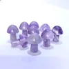 2cm Amethyst esculpida mini cogumelo cura de cura de cura de reiki estátua mineral ornamento decoração de casa presente mki por atacado