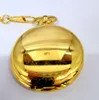 Fashion Quartz pocket Watches Double Face Polished Smooth Retro Pocket Watch