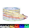 DC12V COB LED Strip Light 10mm 300LED/M High Density Flex LED Tape Light Dimmable FOB Linear Ribbon Red Green Blue 3000K 4000K 5m/lot