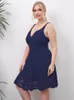 Sukienki w rozmiarze plus 2xl-4xl Seksowna urlopowa sukienka klubowa nocna 2022 Summer Deep V-denik Backless