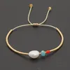 STRAND GO2BOHO DAINTY MIYUKI BRACKET Mode sieraden Roodblauw Kristal Wit echt parel kralen eenvoudige armbanden voor vrouwen sieraden