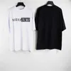 Hip-Hop Loose Black White Vertical Cut-Up VETEMENTS T-shirt Men Women Stitching Letters Vetements Tee Fashion VTM Tops