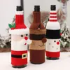 2022 Christmas Bottle Set Decorated with Cartoon Knitted Old Man Snowman Wine Set Festive Restaurant Layout