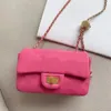 5A 패션 19 Placket Body Bag 2021 브랜드 럭셔리 디자이너 여성 가방 골드 체인 어깨 가방 지갑 핑크 포케트