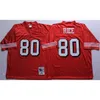NCAA Vintage Retro 75e anniversaire Chemise # 8 Steve Young Jersey 21 Deion Sanders 80 Jerry Rice Rouge Blanc Noir Maillots de football pour hommes