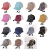 Paardenstaart Baseball Cap Party Favor Gewassen Verontruste Rommelige Broodjes Ponycaps Luipaard Zonnebloem Criss Cross Trucker Mesh Hoeden ZZA3224