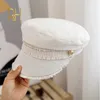 Berets Autumn Women Casual Hat Flat Military Caps Vintage Octagonal Hats For Solid Sboy