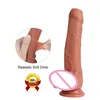 Beauty ItemsRealistic Foreskin Dildo with Suction Cup Hands-Free Play, Dual Layered Silicone G-Spot Anal Dildos Female Vaginal Play Beauty Items