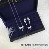 Brand 925 Gioielli in argento sterling Set per le donne Drop Acqua farfalla Orecchini con fila per nodo a prua Angello Grade Gioielli Set2125264